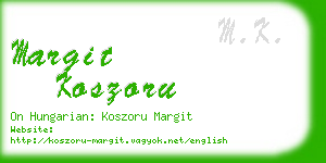 margit koszoru business card